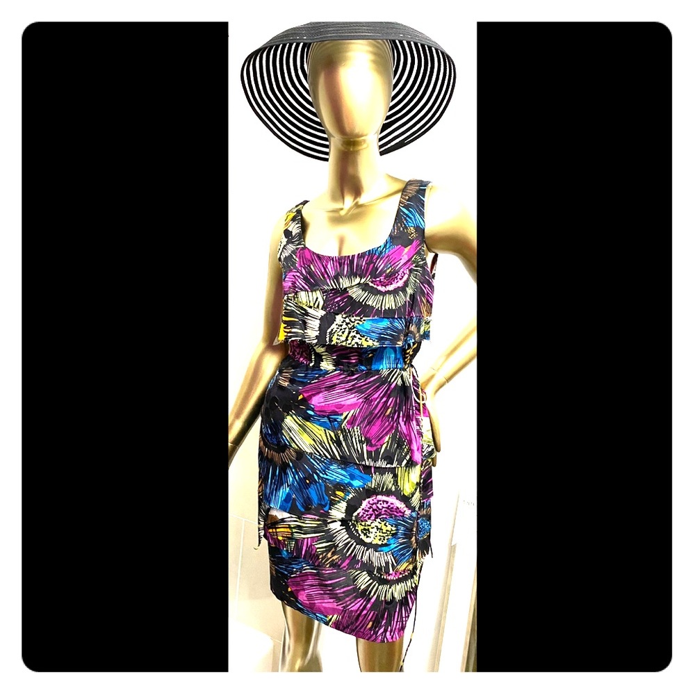 Colorful Floral Silk blend Dress